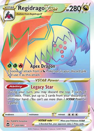 Image of Regidrago VSTAR (Secret) 201/195  - Holofoil SWSH12 Silver Tempest - Secret Rare