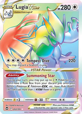 Image of Lugia VSTAR (Secret) (202) 202/195  - Holofoil SWSH12 Silver Tempest - Secret Rare