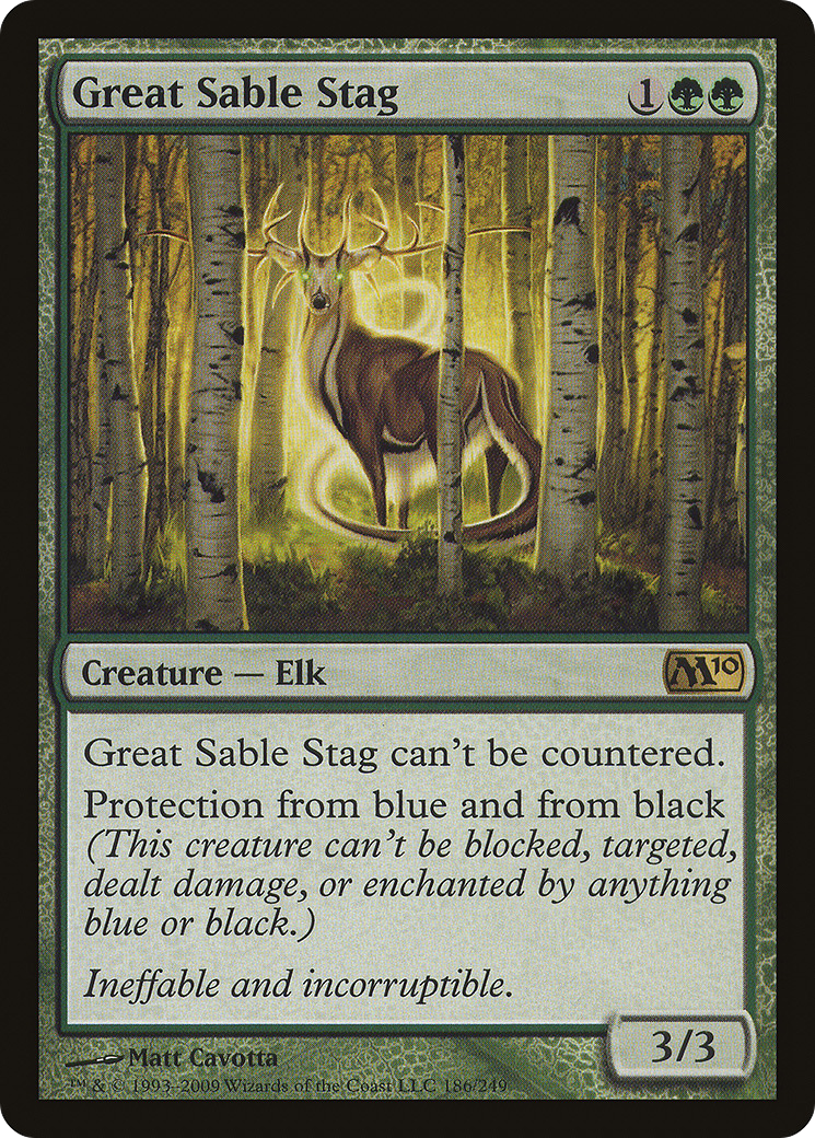 Image of Great Sable Stag (M10-186) - Magic 2010 Foil
