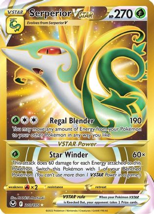 Image of Serperior VSTAR (Secret) (210) 210/195  - Holofoil SWSH12 Silver Tempest - Secret Rare