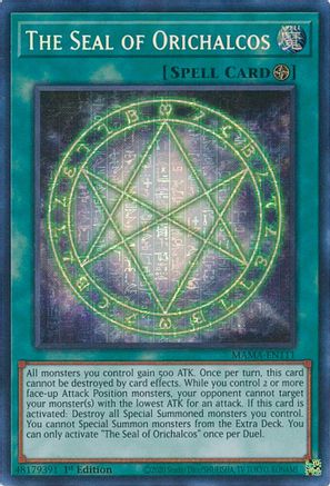 Image of The Seal of Orichalcos (Ultra Pharaoh's Rare) (MAMA-EN111) - Magnificent Mavens 1st Edition