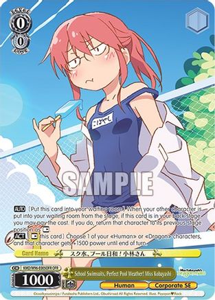 Image of School Swimsuits, Perfect Pool Weather! Miss Kobayashi (OFR) (KMD/W96-E005OFR OFR) - Miss Kobayashi's Dragon Maid