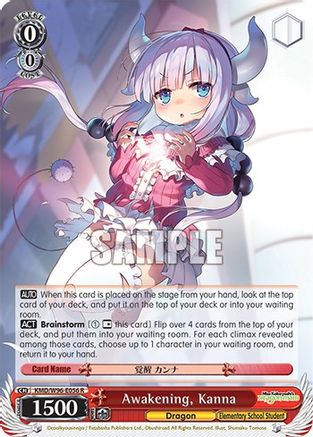 Image of Awakening, Kanna (KMD/W96-E056 R) - Miss Kobayashi's Dragon Maid
