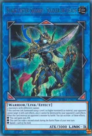 Image of Black Luster Soldier - Soldier of Chaos (Ultra Pharaoh's Rare) (MAMA-EN073) - Magnificent Mavens 1st Edition