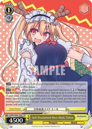 Image of Self-Proclaimed Best Maid, Tohru (KMD/W96-TE05 TD) - Miss Kobayashi's Dragon Maid