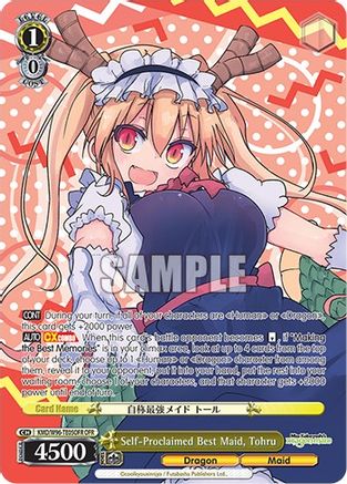 Image of Self-Proclaimed Best Maid, Tohru (OFR) (KMD/W96-TE05OFR OFR) - Miss Kobayashi's Dragon Maid