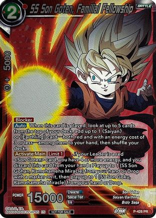 Image of SS Son Goten, Familial Fellowship (Championship Pack 2022 Vol.3) (P-428) - Tournament Promotion Cards