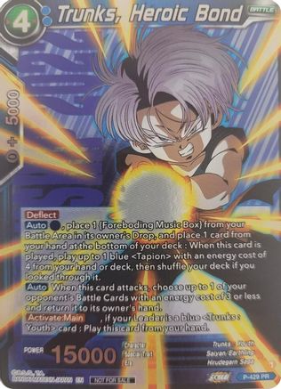 Image of Trunks, Heroic Bond (Championship Pack 2022 Vol.3) (P-429) - Tournament Promotion Cards
