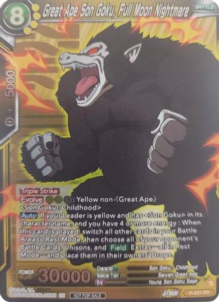 Image of Great Ape Son Goku, Full Moon Nightmare (Championship Pack 2022 Vol.3) (P-431) - Tournament Promotion Cards