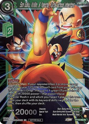 Image of Son Goku, Krillin, & Yamcha, Turtle School Inheritors (Zenkai Series Pack Vol.1) (BT18-062) - Tournament Promotion Cards