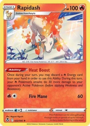 Image of Rapidash 022/195  Deck Exclusives - Rare