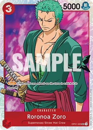 Image of Roronoa Zoro (025) (OP01-025) - Romance Dawn Foil