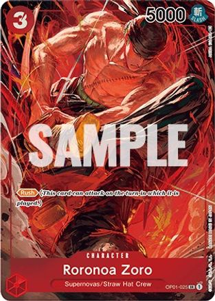Image of Roronoa Zoro (025) (Parallel) (OP01-025) - Romance Dawn Foil