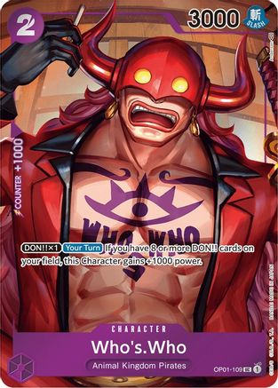 Image of Who's.Who (Box Topper) (OP01-109) - Romance Dawn Foil