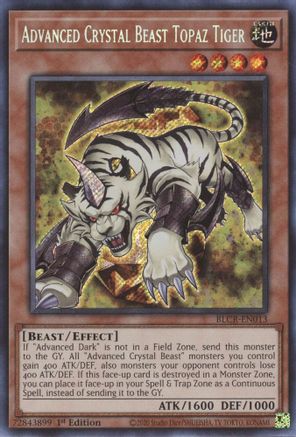Image of Advanced Crystal Beast Topaz Tiger (BLCR-EN013) - Battles of Legend: Crystal Revenge 1st Edition