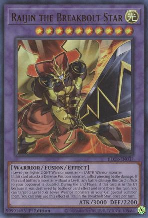 Image of Raijin the Breakbolt Star (BLCR-EN037) - Battles of Legend: Crystal Revenge 1st Edition
