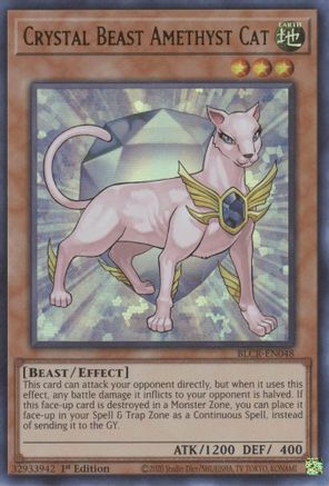 Image of Crystal Beast Amethyst Cat (BLCR-EN048) - Battles of Legend: Crystal Revenge 1st Edition