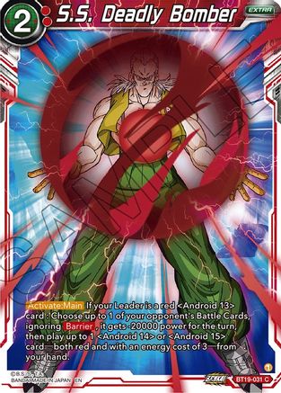 Image of S.S. Deadly Bomber (BT19-031) - Fighters Ambition Foil