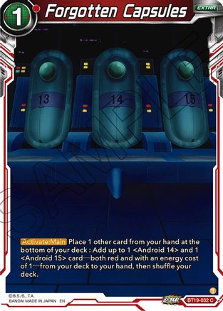 Image of Forgotten Capsules (BT19-032) - Fighters Ambition Foil