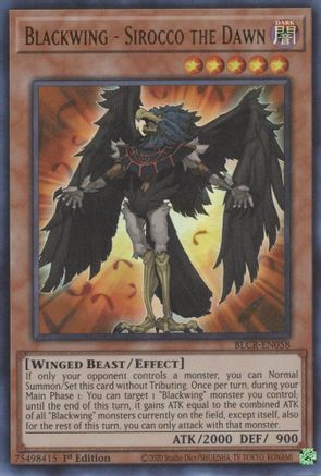 Image of Blackwing - Sirocco the Dawn (BLCR-EN058) - Battles of Legend: Crystal Revenge 1st Edition