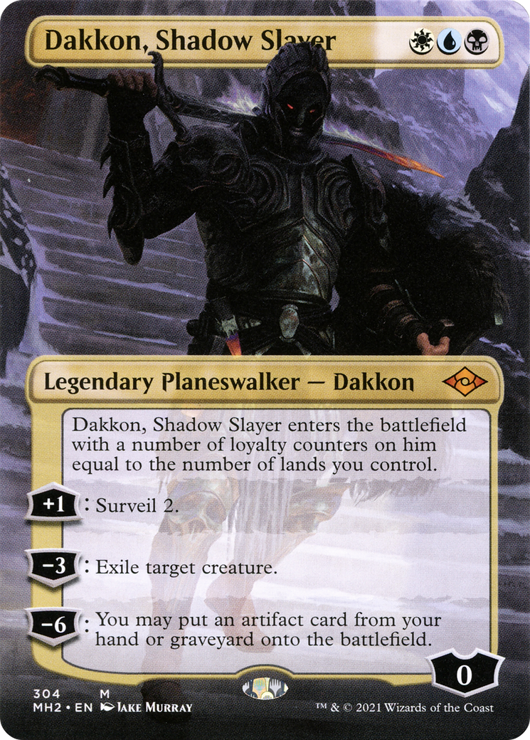 Image of Dakkon, Shadow Slayer (Borderless) (MH2-304) - Modern Horizons 2 (Borderless)