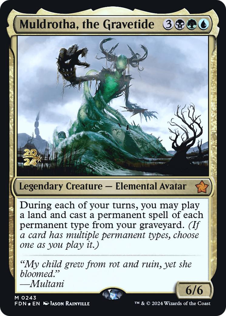 Image of Muldrotha, the Gravetide (FDN) (PRE-243) - Foundations Promos Foil