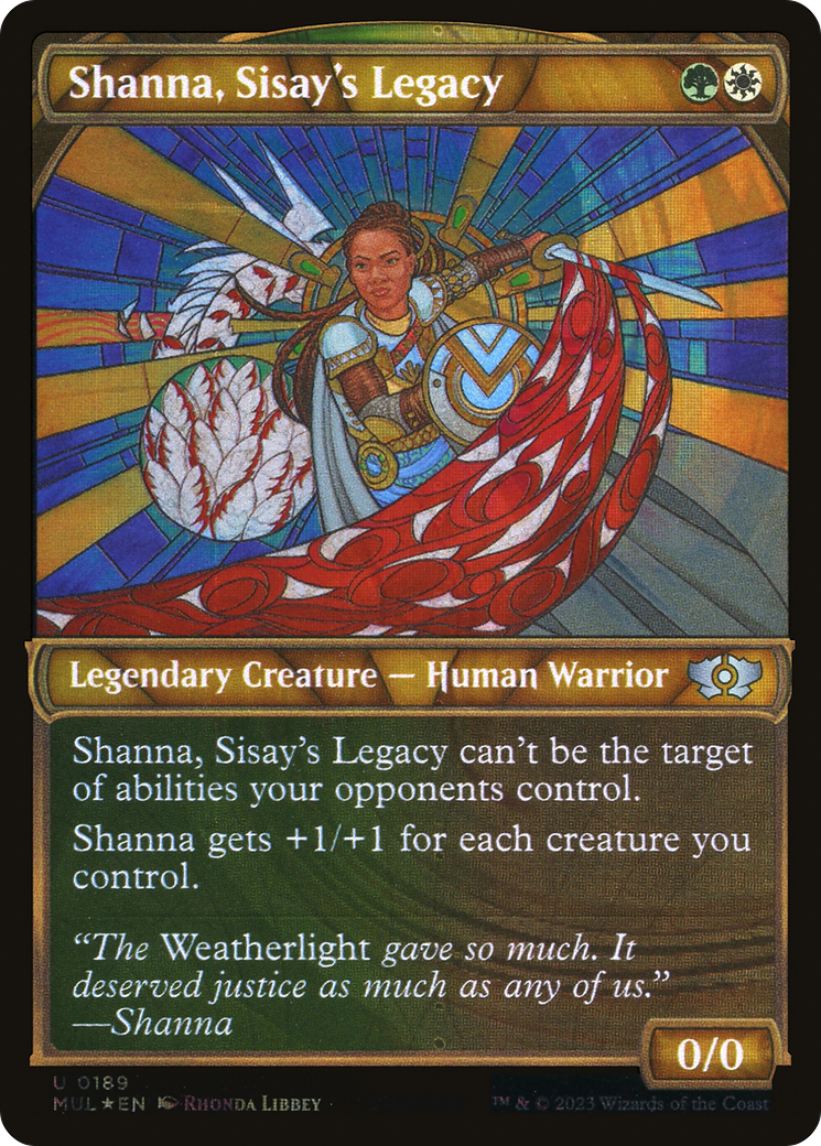 Image of Shanna, Sisay's Legacy (Halo Foil) (MUL-189) - Multiverse Legends: (Showcase) Foil