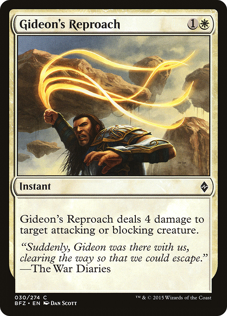 Image of Gideon's Reproach (BFZ-030) - Battle for Zendikar