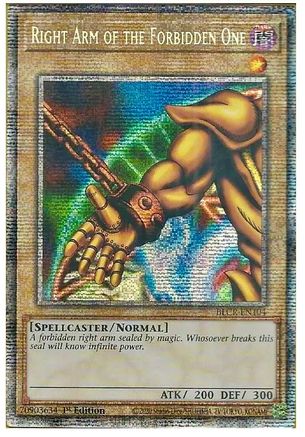 Image of Right Arm of the Forbidden One (Starlight Rare) (BLCR-EN104) - Battles of Legend: Crystal Revenge 1st Edition
