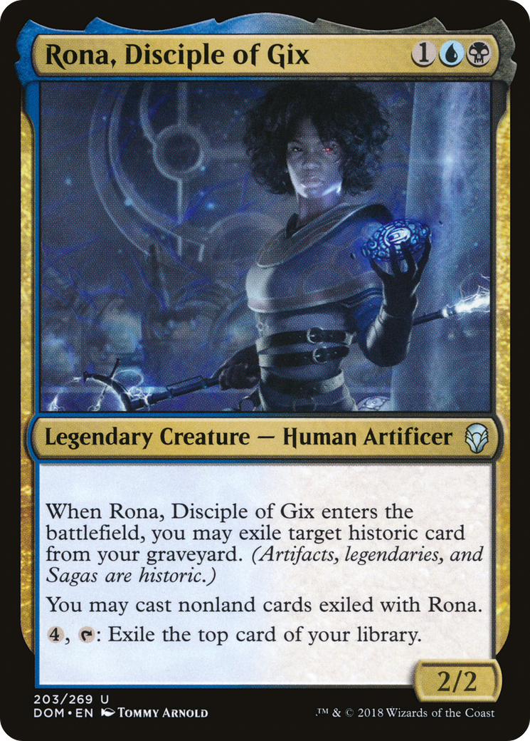 Image of Rona, Disciple of Gix (DOM-203) - Dominaria Foil