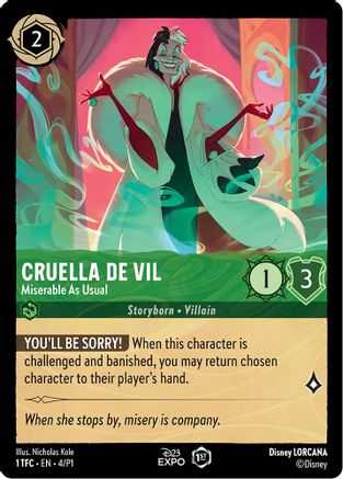 Image of Cruella de Vil - Miserable As Usual (4) - D23 Promos Holofoil