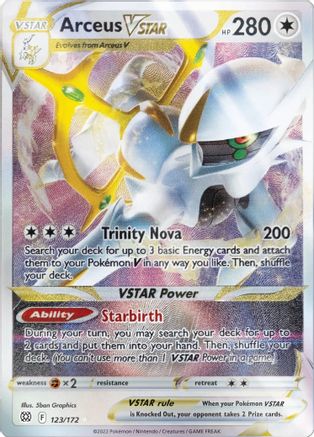 Image of Arceus VSTAR 123/172  - Holofoil Miscellaneous Cards & Products - Promo