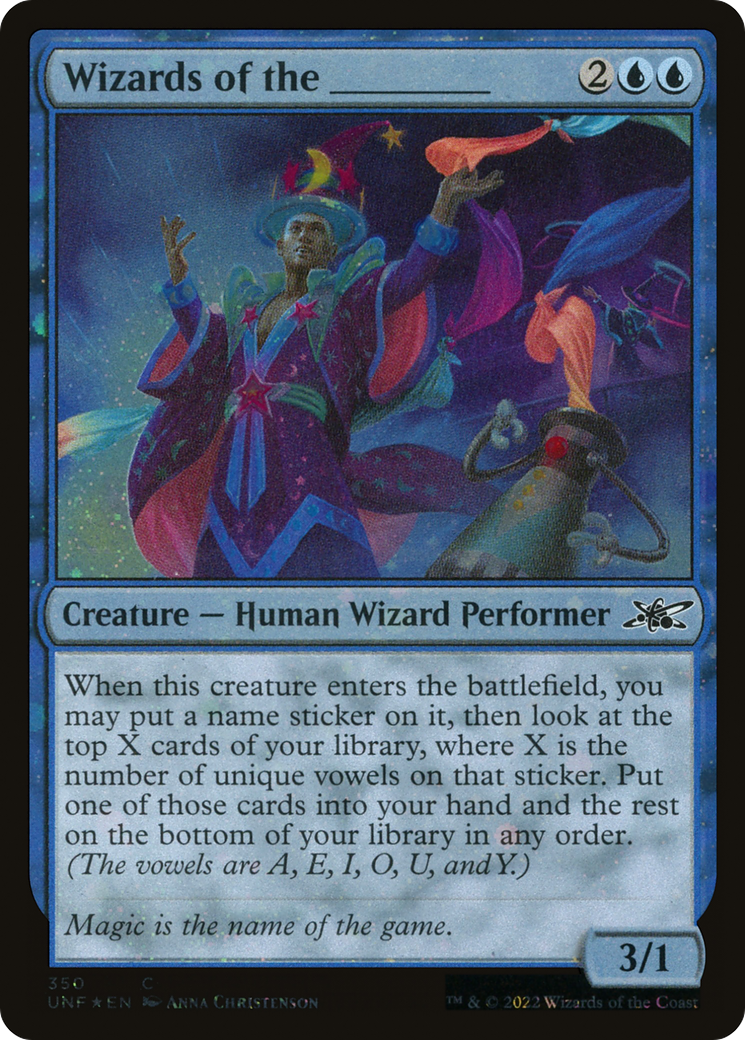 Image of Wizards of the _______ (Galaxy Foil) (UNF-350) - Unfinity Foil