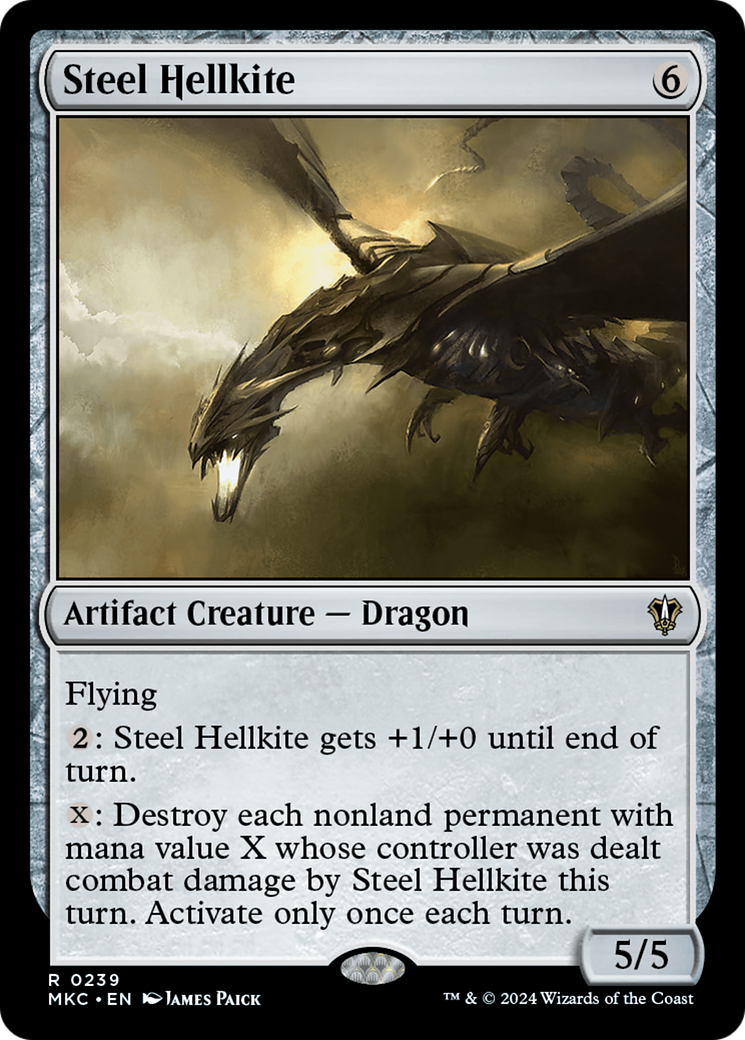 Image of Steel Hellkite (MKC-239) - Murders at Karlov Manor Commander