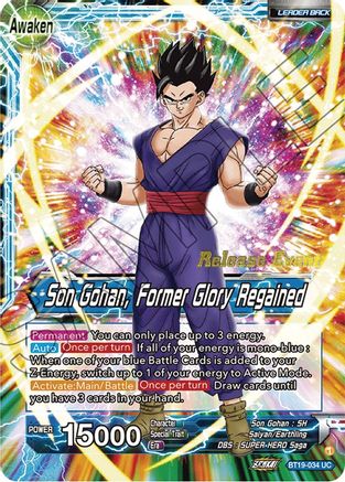 Image of Son Gohan // Son Gohan, Former Glory Regained (Fighter's Ambition Holiday Pack) (BT19-034) - Tournament Promotion Cards