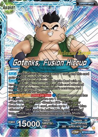 Image of Son Goten & Trunks // Gotenks, Fusion Hiccup (Fighter's Ambition Holiday Pack) (BT19-035) - Tournament Promotion Cards