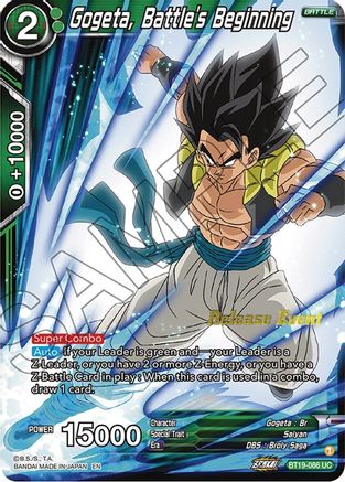 Image of Gogeta, Battle's Beginning (Fighter's Ambition Holiday Pack) (BT19-086) - Tournament Promotion Cards
