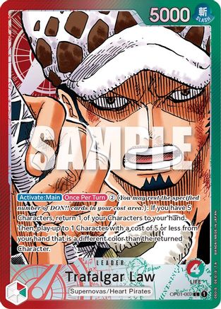 Image of Trafalgar Law (002) (Parallel) (OP01-002) - Romance Dawn Foil