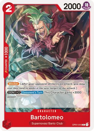 Image of Bartolomeo (OP01-019) - Romance Dawn
