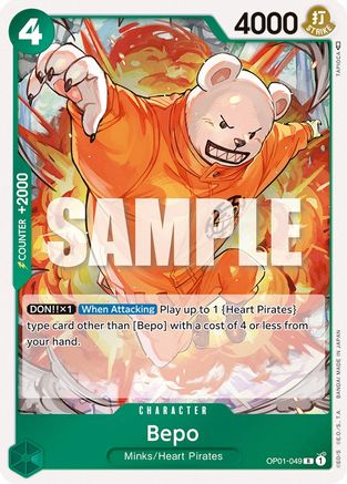 Image of Bepo (OP01-049) - Romance Dawn Foil