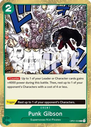 Image of Punk Gibson (OP01-058) - Romance Dawn Foil