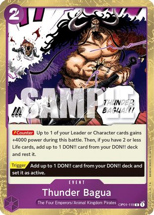Image of Thunder Bagua (OP01-119) - Romance Dawn Foil