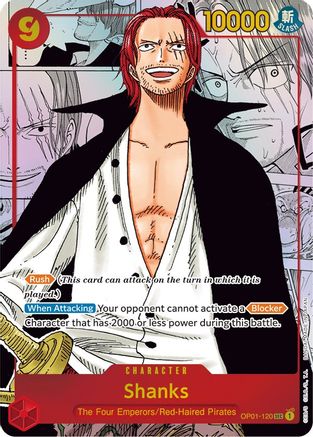 Image of Shanks (Parallel) (Manga) (Alternate Art) (OP01-120) - Romance Dawn Foil