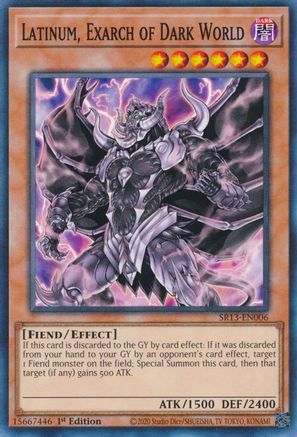 Image of Latinum, Exarch of Dark World (SR13-EN006) - Structure Deck: Dark World 1st Edition