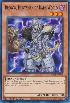 Image of Broww, Huntsman of Dark World (SR13-EN011) - Structure Deck: Dark World 1st Edition