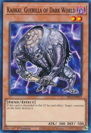 Image of Kahkki, Guerilla of Dark World (SR13-EN013) - Structure Deck: Dark World 1st Edition