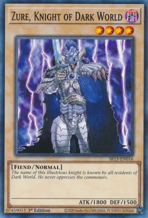 Image of Zure, Knight of Dark World (SR13-EN016) - Structure Deck: Dark World 1st Edition