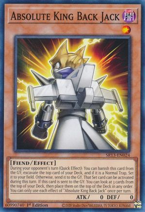 Image of Absolute King Back Jack (SR13-EN024) - Structure Deck: Dark World 1st Edition
