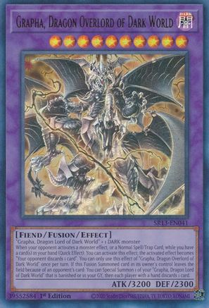 Image of Grapha, Dragon Overlord of Dark World (SR13-EN041) - Structure Deck: Dark World 1st Edition