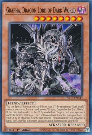 Image of Grapha, Dragon Lord of Dark World (SR13-EN043) - Structure Deck: Dark World 1st Edition
